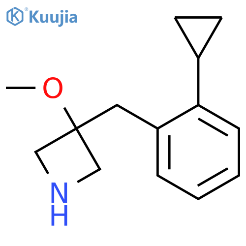 3-(2-cyclopropylphenyl)methyl-3-methoxyazetidine structure