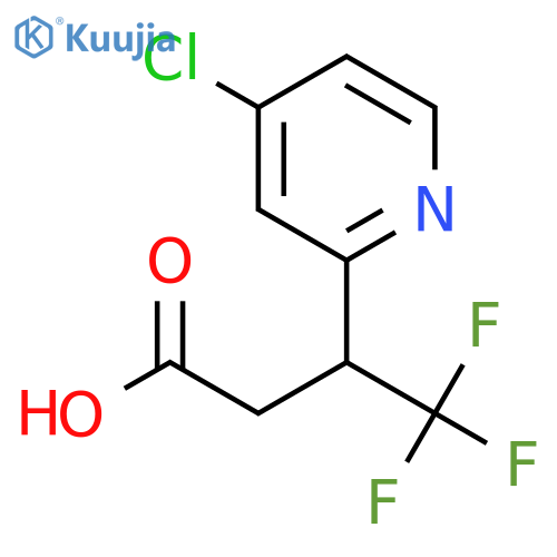 3-(4-chloropyridin-2-yl)-4,4,4-trifluorobutanoic acid structure