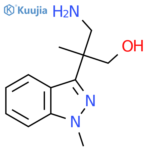3-amino-2-methyl-2-(1-methyl-1H-indazol-3-yl)propan-1-ol structure