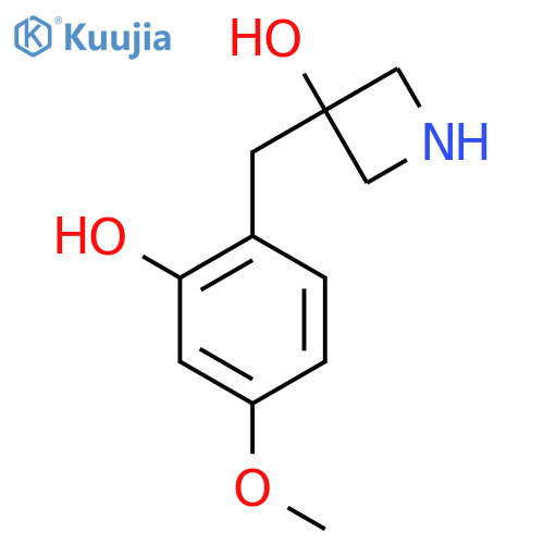 3-(2-hydroxy-4-methoxyphenyl)methylazetidin-3-ol structure