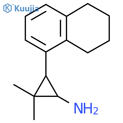 2,2-dimethyl-3-(5,6,7,8-tetrahydronaphthalen-1-yl)cyclopropan-1-amine structure