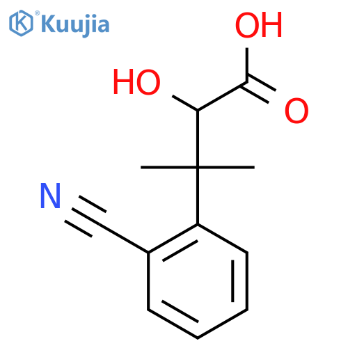 3-(2-Cyanophenyl)-2-hydroxy-3-methylbutanoic acid structure