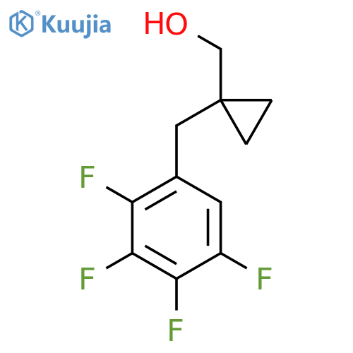 {1-(2,3,4,5-tetrafluorophenyl)methylcyclopropyl}methanol structure