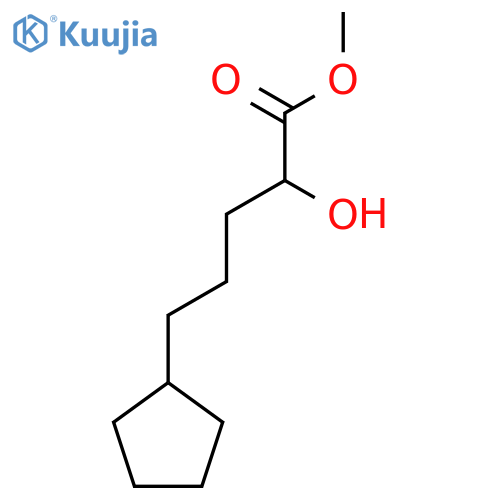 methyl 5-cyclopentyl-2-hydroxypentanoate structure