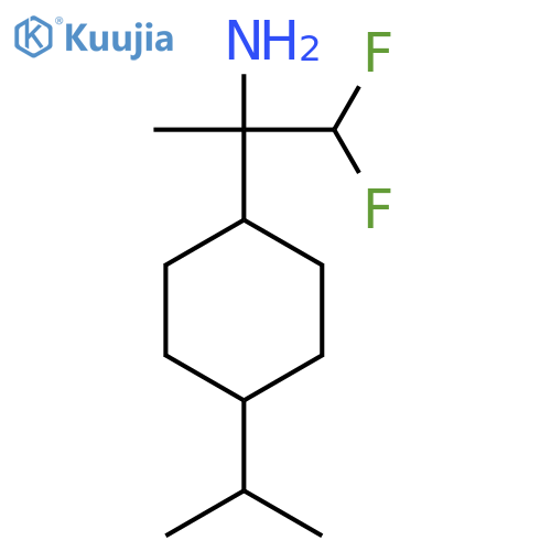 1,1-difluoro-2-4-(propan-2-yl)cyclohexylpropan-2-amine structure
