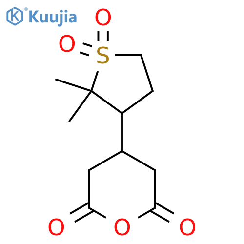 4-(2,2-dimethyl-1,1-dioxo-1lambda6-thiolan-3-yl)oxane-2,6-dione structure
