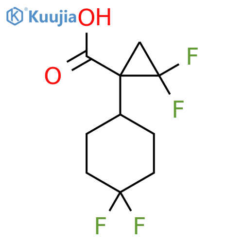 1-(4,4-difluorocyclohexyl)-2,2-difluorocyclopropane-1-carboxylic acid structure
