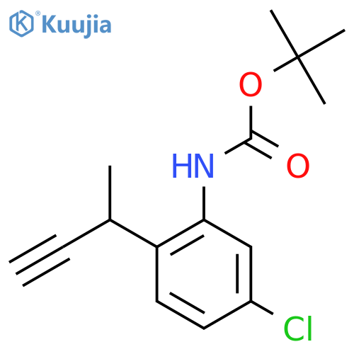 tert-butyl N-2-(but-3-yn-2-yl)-5-chlorophenylcarbamate structure