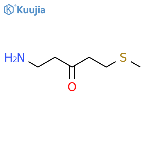 1-amino-5-(methylsulfanyl)pentan-3-one structure