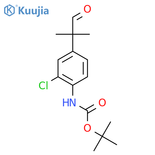 tert-butyl N-2-chloro-4-(2-methyl-1-oxopropan-2-yl)phenylcarbamate structure