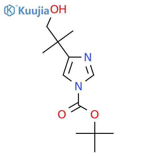 tert-butyl 4-(1-hydroxy-2-methylpropan-2-yl)-1H-imidazole-1-carboxylate structure