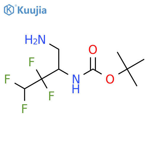 tert-butyl N-(1-amino-3,3,4,4-tetrafluorobutan-2-yl)carbamate structure