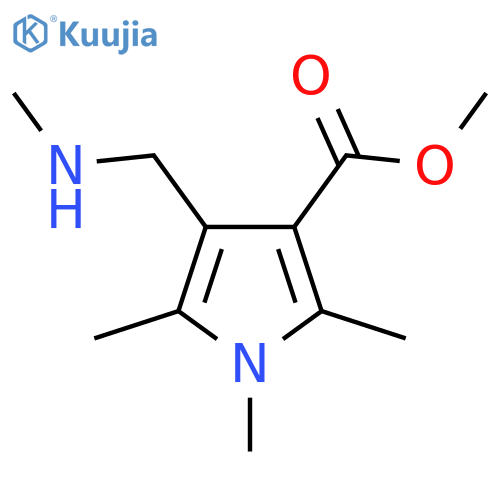 methyl 1,2,5-trimethyl-4-(methylamino)methyl-1H-pyrrole-3-carboxylate structure