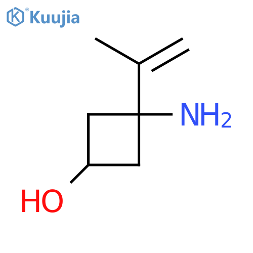 3-amino-3-(prop-1-en-2-yl)cyclobutan-1-ol structure