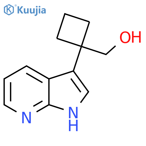 (1-{1H-pyrrolo2,3-bpyridin-3-yl}cyclobutyl)methanol structure