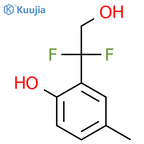 2-(1,1-difluoro-2-hydroxyethyl)-4-methylphenol structure
