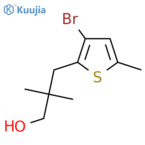 3-(3-bromo-5-methylthiophen-2-yl)-2,2-dimethylpropan-1-ol structure
