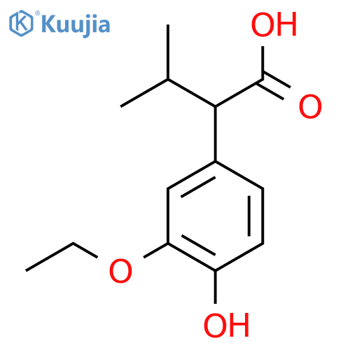 2-(3-ethoxy-4-hydroxyphenyl)-3-methylbutanoic acid structure