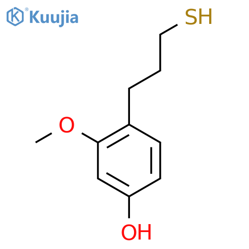 3-methoxy-4-(3-sulfanylpropyl)phenol structure