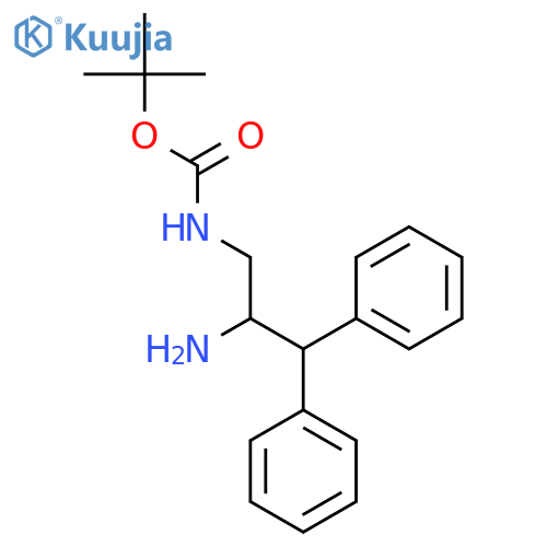 tert-butyl N-(2-amino-3,3-diphenylpropyl)carbamate structure