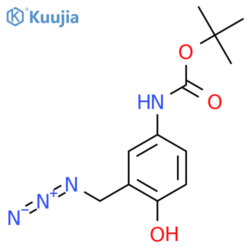 tert-butyl N-3-(azidomethyl)-4-hydroxyphenylcarbamate structure