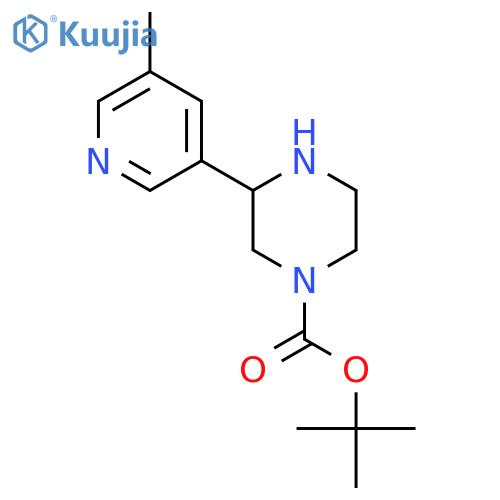 Tert-butyl 3-(5-methylpyridin-3-yl)piperazine-1-carboxylate structure