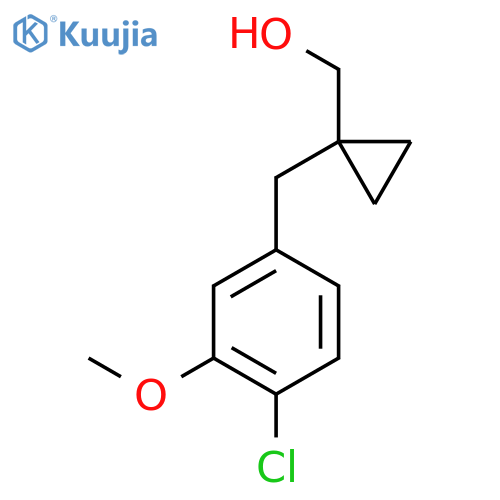 {1-(4-chloro-3-methoxyphenyl)methylcyclopropyl}methanol structure