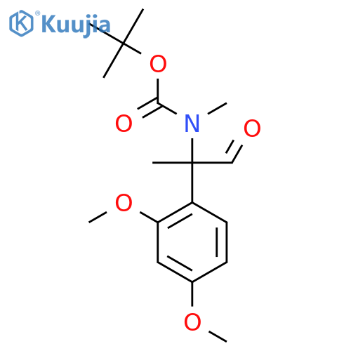 tert-butyl N-2-(2,4-dimethoxyphenyl)-1-oxopropan-2-yl-N-methylcarbamate structure