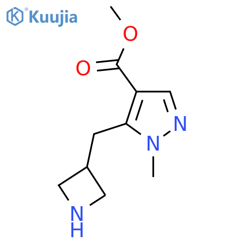 methyl 5-(azetidin-3-yl)methyl-1-methyl-1H-pyrazole-4-carboxylate structure