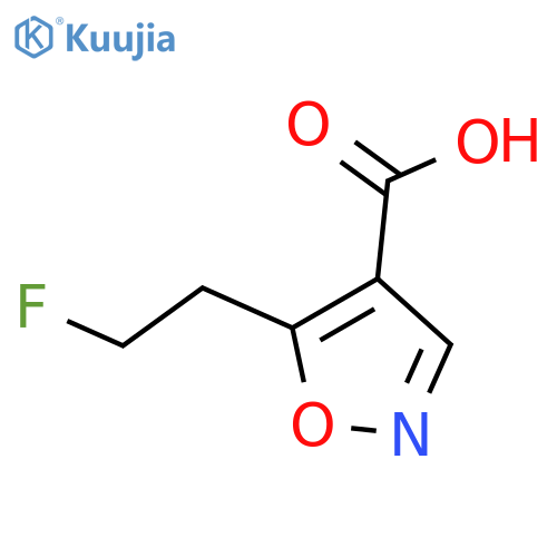 5-(2-fluoroethyl)-1,2-oxazole-4-carboxylic acid structure