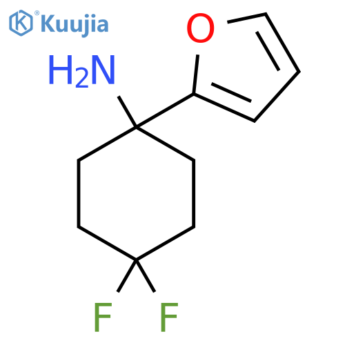 4,4-difluoro-1-(furan-2-yl)cyclohexan-1-amine structure