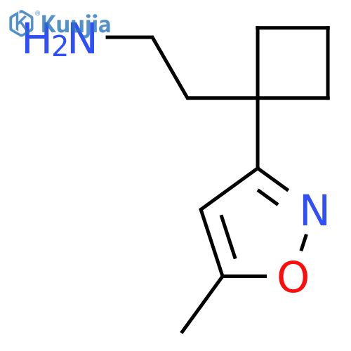 2-1-(5-methyl-1,2-oxazol-3-yl)cyclobutylethan-1-amine structure