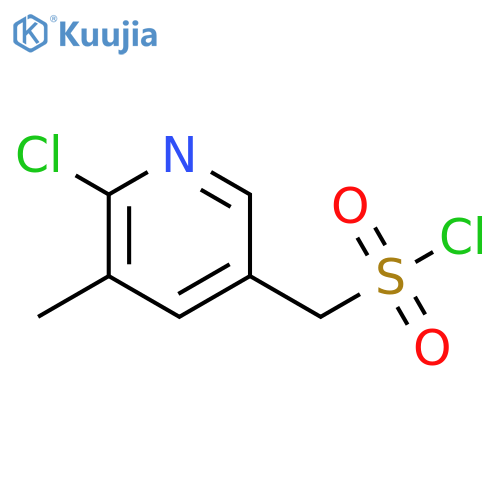 (6-chloro-5-methylpyridin-3-yl)methanesulfonyl chloride structure