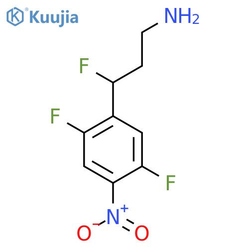 3-(2,5-difluoro-4-nitrophenyl)-3-fluoropropan-1-amine structure