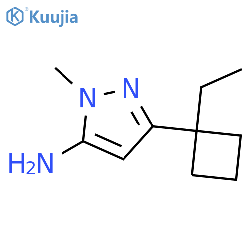 3-(1-ethylcyclobutyl)-1-methyl-1H-pyrazol-5-amine structure