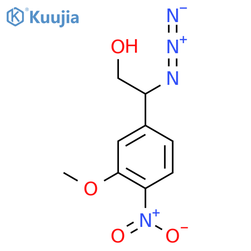 2-azido-2-(3-methoxy-4-nitrophenyl)ethan-1-ol structure