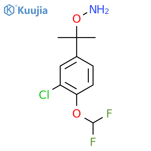 O-{2-3-chloro-4-(difluoromethoxy)phenylpropan-2-yl}hydroxylamine structure