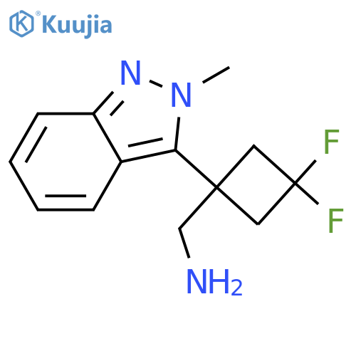 3,3-difluoro-1-(2-methyl-2H-indazol-3-yl)cyclobutylmethanamine structure