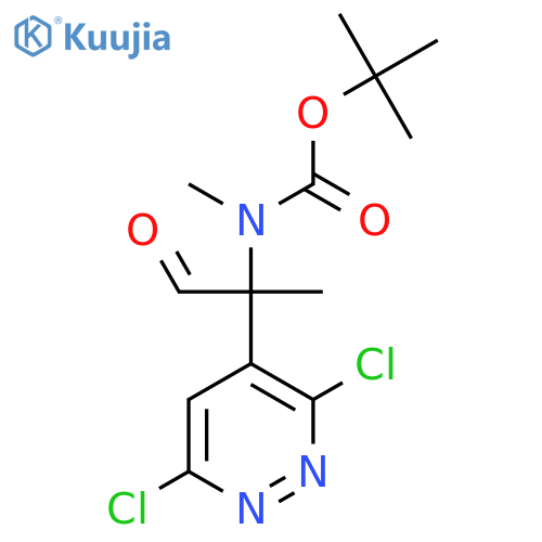 tert-butyl N-2-(3,6-dichloropyridazin-4-yl)-1-oxopropan-2-yl-N-methylcarbamate structure