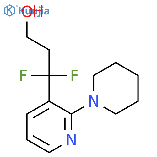 3,3-Difluoro-3-[2-(piperidin-1-yl)pyridin-3-yl]propan-1-ol structure