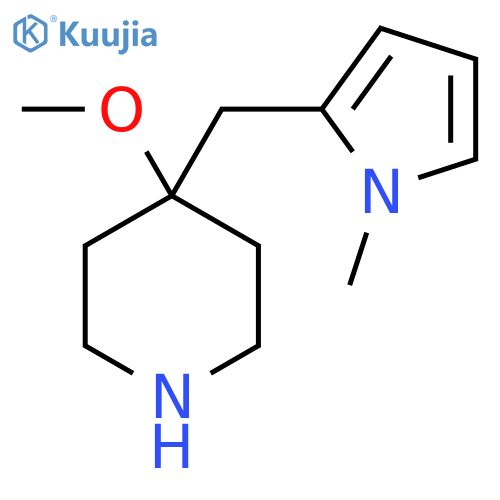 4-methoxy-4-(1-methyl-1H-pyrrol-2-yl)methylpiperidine structure