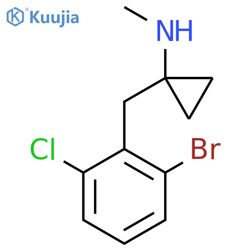 1-(2-bromo-6-chlorophenyl)methyl-N-methylcyclopropan-1-amine structure