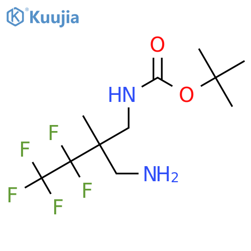 tert-butyl N-2-(aminomethyl)-3,3,4,4,4-pentafluoro-2-methylbutylcarbamate structure