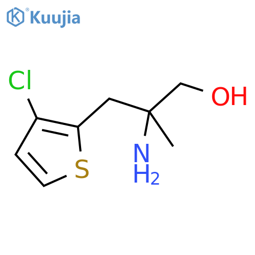 2-amino-3-(3-chlorothiophen-2-yl)-2-methylpropan-1-ol structure