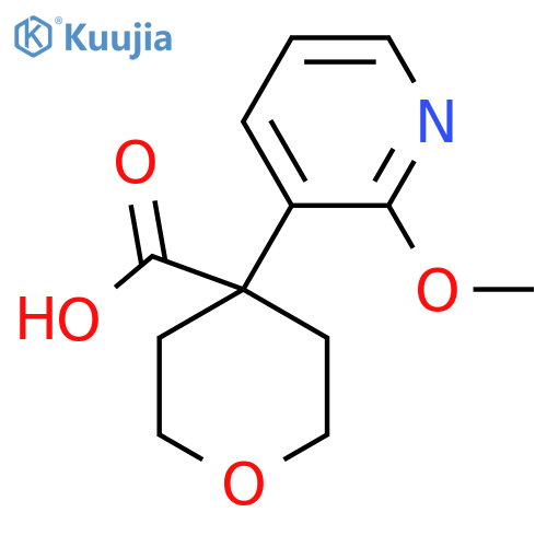 4-(2-methoxypyridin-3-yl)oxane-4-carboxylic acid structure