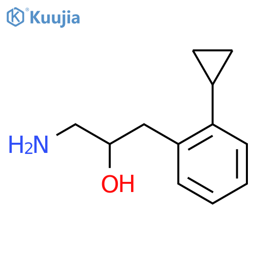 1-amino-3-(2-cyclopropylphenyl)propan-2-ol structure