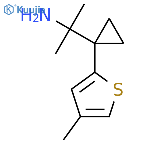 2-1-(4-methylthiophen-2-yl)cyclopropylpropan-2-amine structure