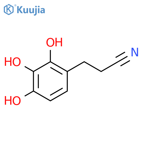 3-(2,3,4-trihydroxyphenyl)propanenitrile structure