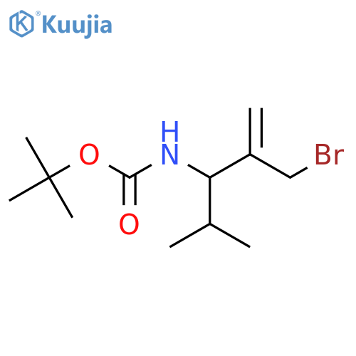 tert-butyl N-2-(bromomethyl)-4-methylpent-1-en-3-ylcarbamate structure