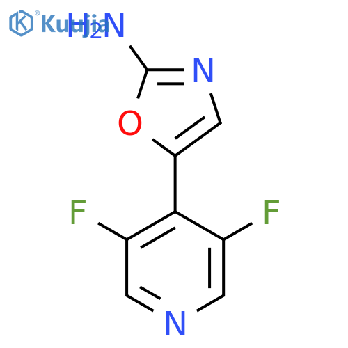 5-(3,5-difluoropyridin-4-yl)-1,3-oxazol-2-amine structure